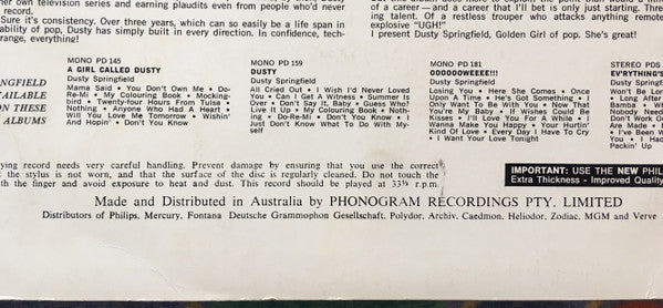 Dusty Springfield – Dusty Springfield's Golden Hits LP vinyl record, image 3 of 8