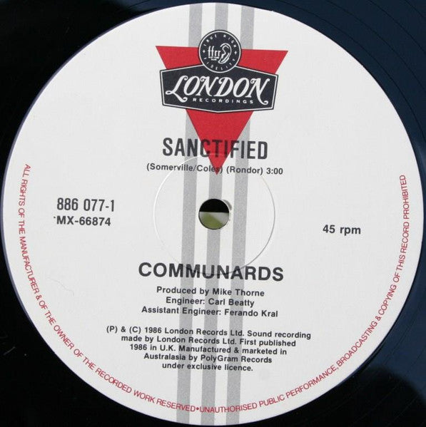 The Communards, Sarah Jane Morris – Don't Leave Me This Way 12" vinyl record, image 4 of 4