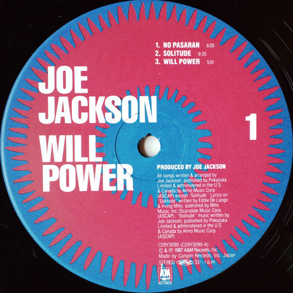 Joe Jackson, Joe Jackson – Will Power = ウィル・パワー LP vinyl record, image 4 of 5