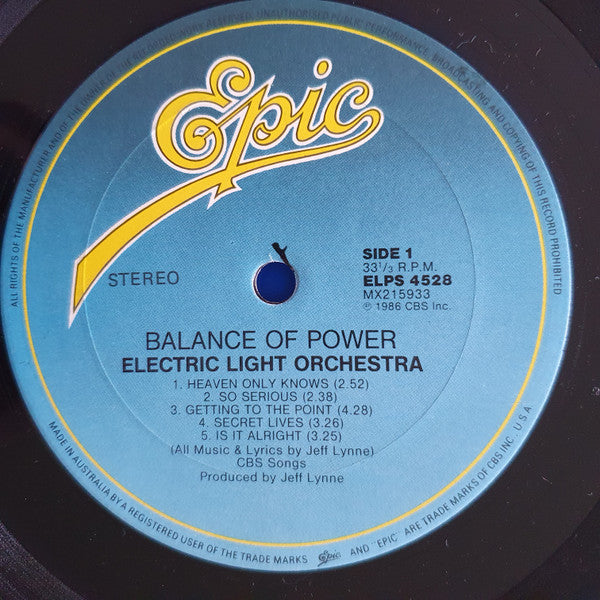 Electric Light Orchestra – Balance Of Power LP vinyl record, image 3 of 4