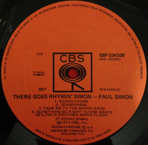 Paul Simon – There Goes Rhymin' Simon LP vinyl record, image 5 of 6