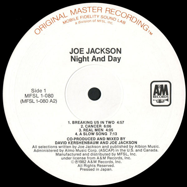 Joe Jackson – Night And Day LP vinyl record, image 5 of 6