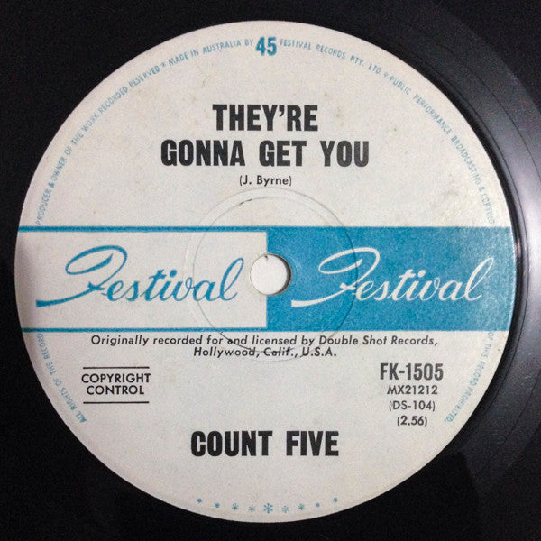 Count Five – Psychotic Reaction 7" vinyl record, image 2 of 2