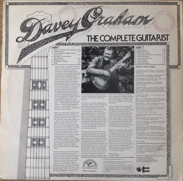Davy Graham – The Complete Guitarist LP vinyl record, image 2 of 9