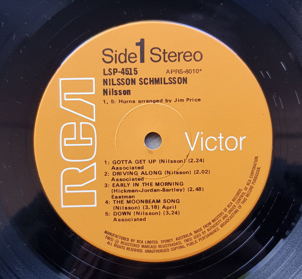 Harry Nilsson – Nilsson Schmilsson LP vinyl record, image 4 of 4