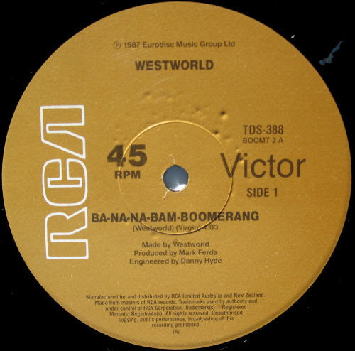 Westworld – Ba-Na-Na-Bam-Boomerang 12" vinyl record, image 3 of 4