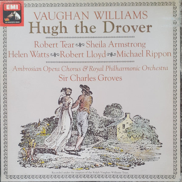 Ralph Vaughan Williams, Robert Tear, Sheila Armstrong, Helen Watts, Robert Lloyd, Michael Rippon, The Ambrosian Opera Chorus, Royal Philharmonic Orchestra, Sir Charles Groves – Hugh The Drover (2xLP) LP vinyl record, image 1 of 3