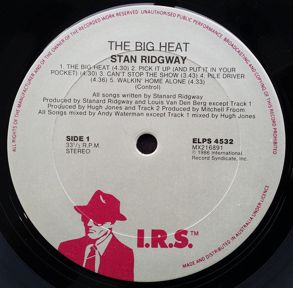 Stan Ridgway – The Big Heat LP vinyl record, image 5 of 6