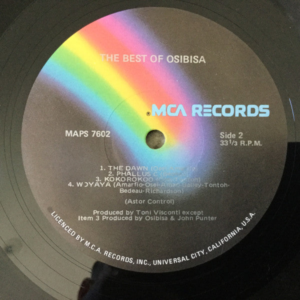 Osibisa – The Best Of Osibisa LP vinyl record, image 5 of 5