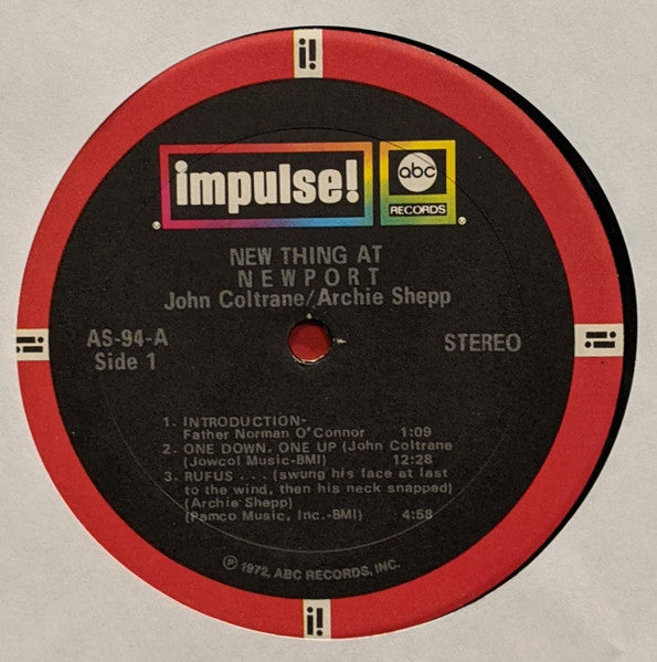 John Coltrane, Archie Shepp – New Thing At Newport LP vinyl record, image 4 of 5