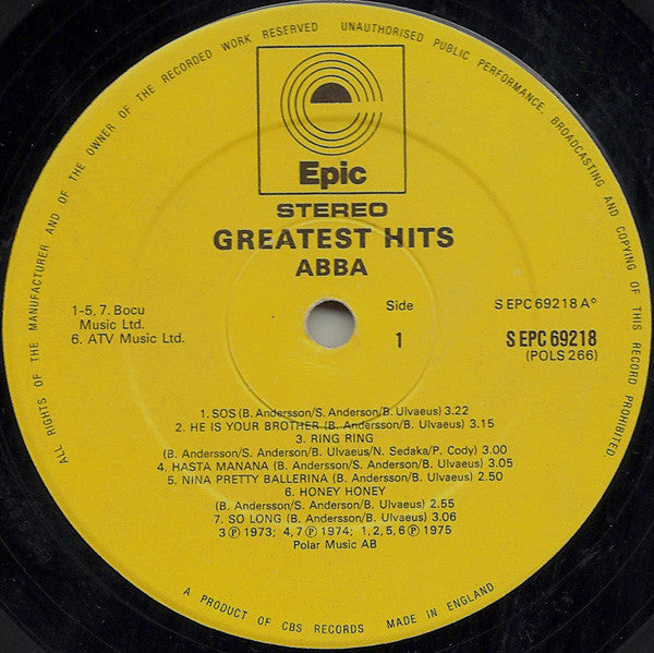 ABBA – Greatest Hits LP vinyl record, image 5 of 6