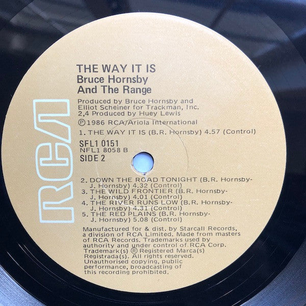 Bruce Hornsby And The Range – The Way It Is LP vinyl record, image 4 of 4