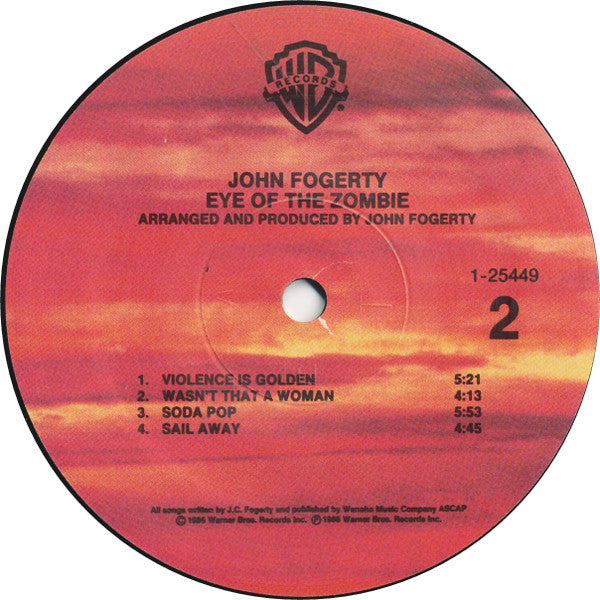 John Fogerty – Eye Of The Zombie LP vinyl record, image 5 of 9