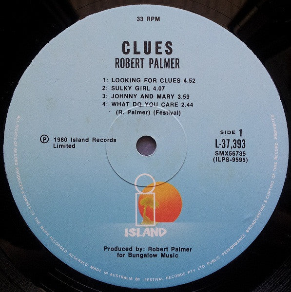 Robert Palmer – Clues LP vinyl record, image 3 of 4