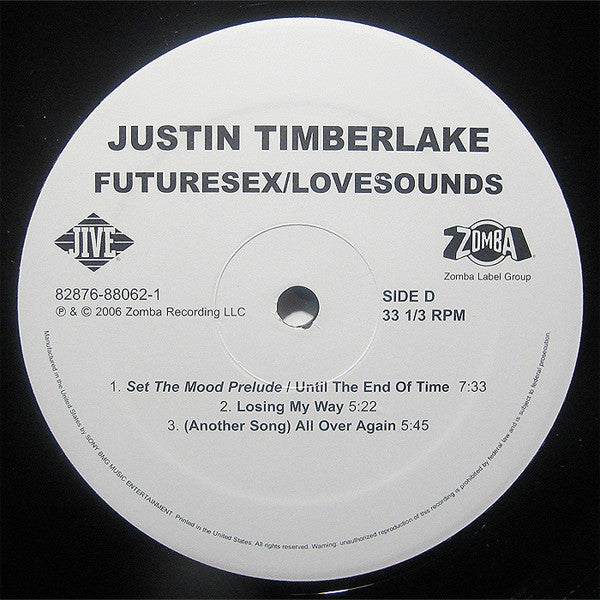 Justin Timberlake – Futuresex / Lovesounds (2xLP) LP vinyl record, image 8 of 8