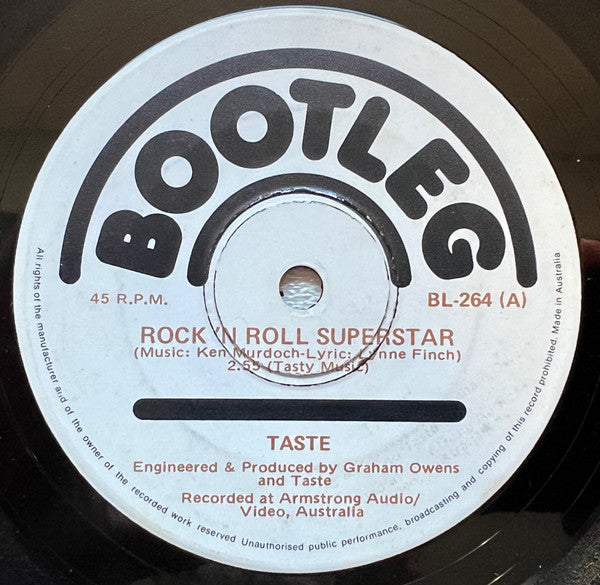Taste – Rock 'N Roll Superstar 7" vinyl record, image 1 of 3