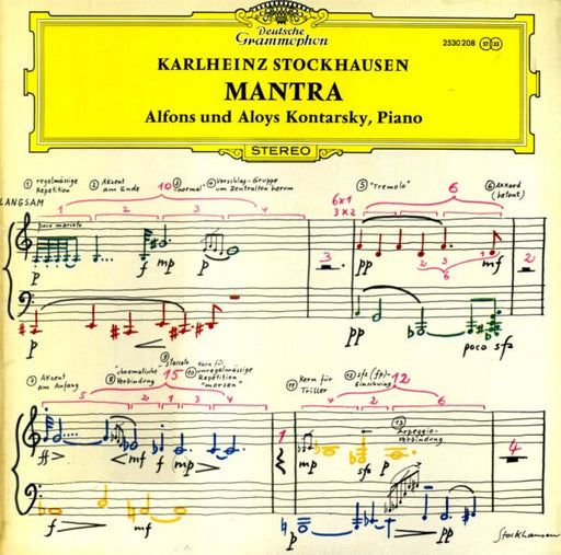 Karlheinz Stockhausen, Alfons & Aloys Kontarsky – Mantra LP vinyl record, image 1 of 6