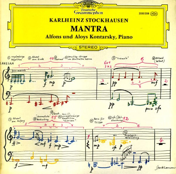 Karlheinz Stockhausen, Alfons & Aloys Kontarsky – Mantra LP vinyl record, image 1 of 6