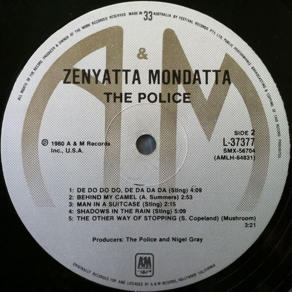 The Police – Zenyatta Mondatta LP vinyl record, image 4 of 6