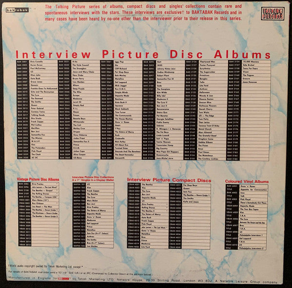 Transvision Vamp – Limited Edition Interview Picture Disc 12" vinyl record, image 5 of 5