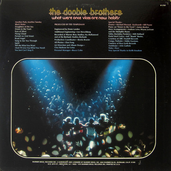 The Doobie Brothers – What Were Once Vices Are Now Habits LP vinyl record, image 2 of 6