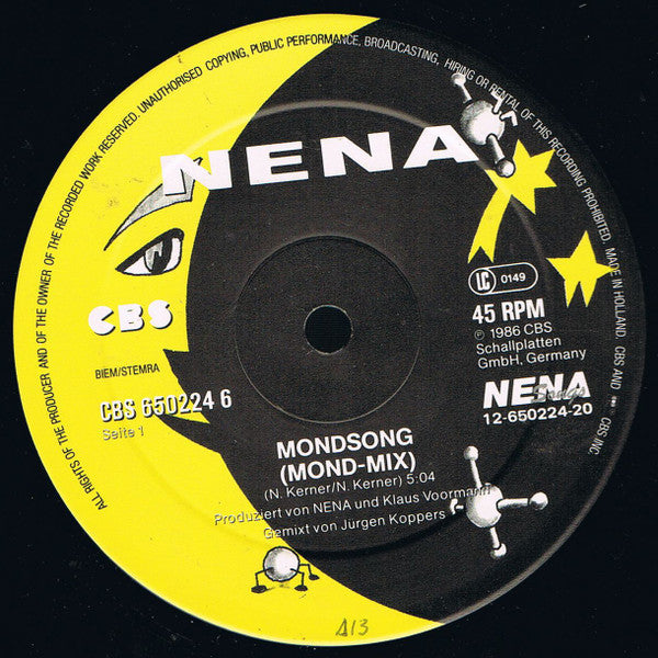 Nena – Mondsong 12" vinyl record, image 3 of 4