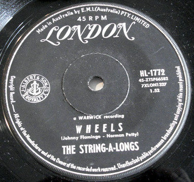 The String-A-Longs – Wheels 7" vinyl record