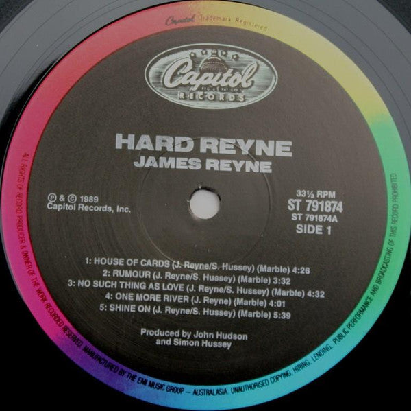 James Reyne – Hard Reyne LP vinyl record, image 5 of 6