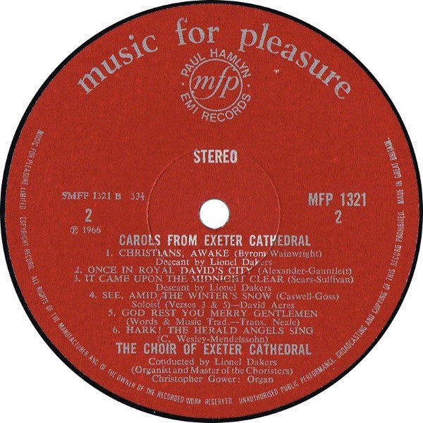 The Cathedral Choir Exeter – Christmas Carols From Exeter Cathedral LP vinyl record, image 4 of 5