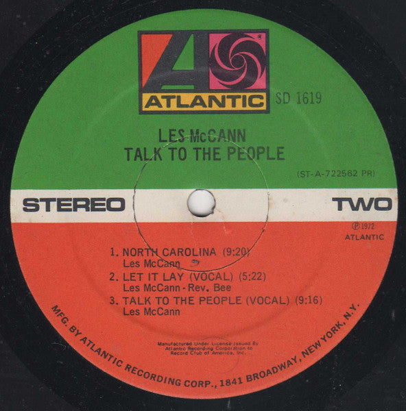 Les McCann – Talk To The People LP vinyl record, image 4 of 6