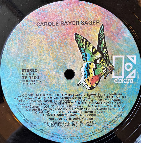 Carole Bayer Sager – Carole Bayer Sager LP vinyl record, image 7 of 8