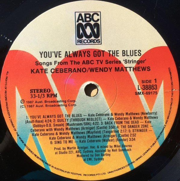 Kate Ceberano, Wendy Matthews – You've Always Got The Blues LP vinyl record, image 3 of 4