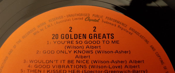 The Beach Boys – 20 Golden Greats LP vinyl record, image 4 of 4