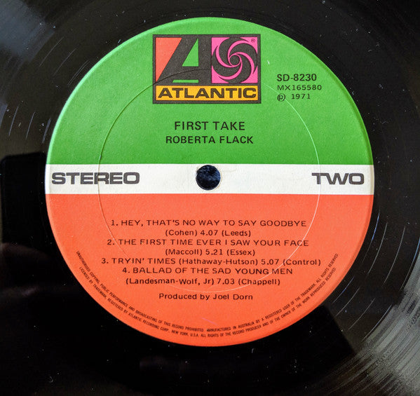 Roberta Flack – First Take LP vinyl record, image 4 of 4