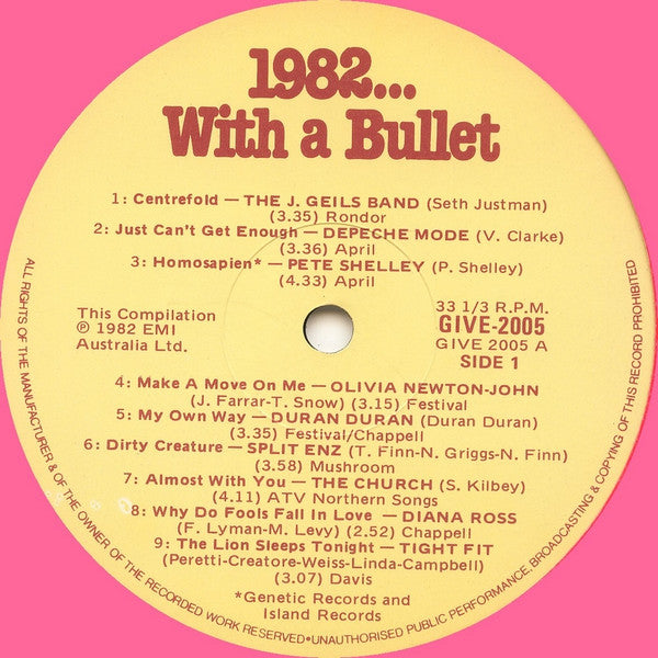 Various – 1982... With A Bullet LP vinyl record, image 3 of 4