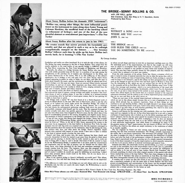 Sonny Rollins – The Bridge LP vinyl record, image 5 of 10
