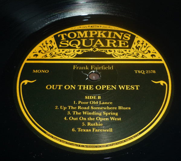 Frank Fairfield – Out On The Open West LP vinyl record, image 4 of 4