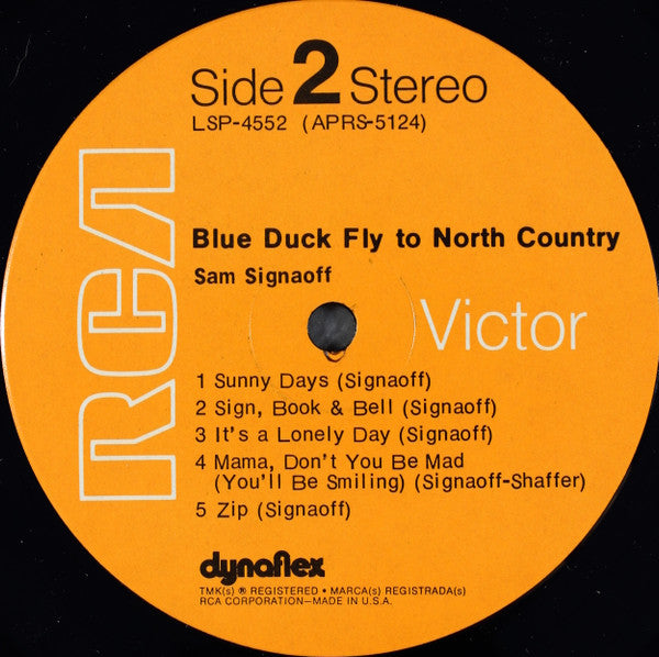 Sam Signaoff – Blue Duck Fly To North Country LP vinyl record, image 4 of 6