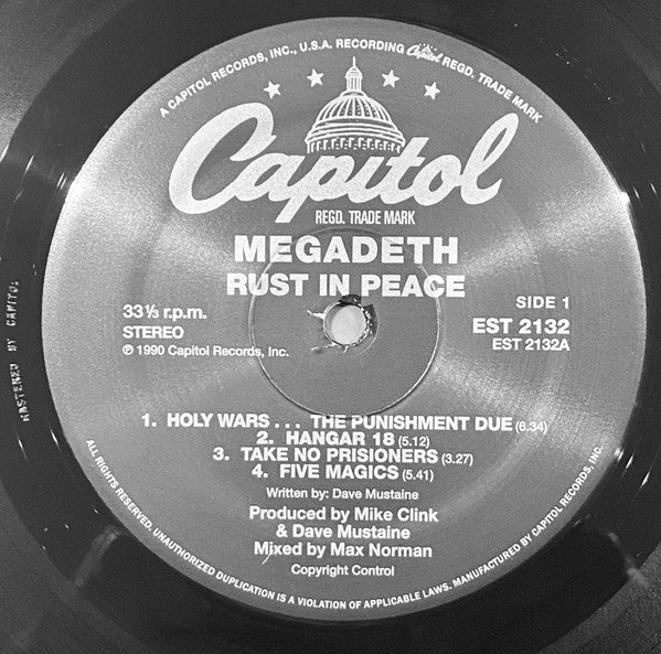 Megadeth – Rust In Peace LP vinyl record, image 3 of 6