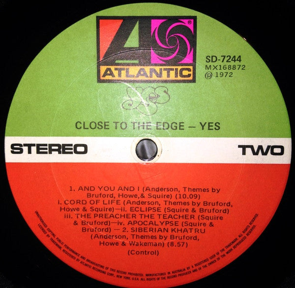 Yes – Close To The Edge LP vinyl record, image 3 of 8