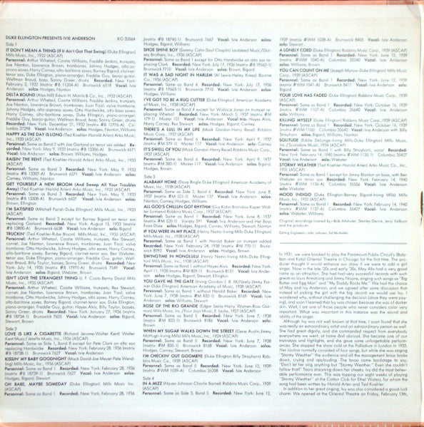 Duke Ellington, Ivie Anderson – Duke Ellington Presents Ivie Anderson (2xLP) LP vinyl record, image 2 of 10