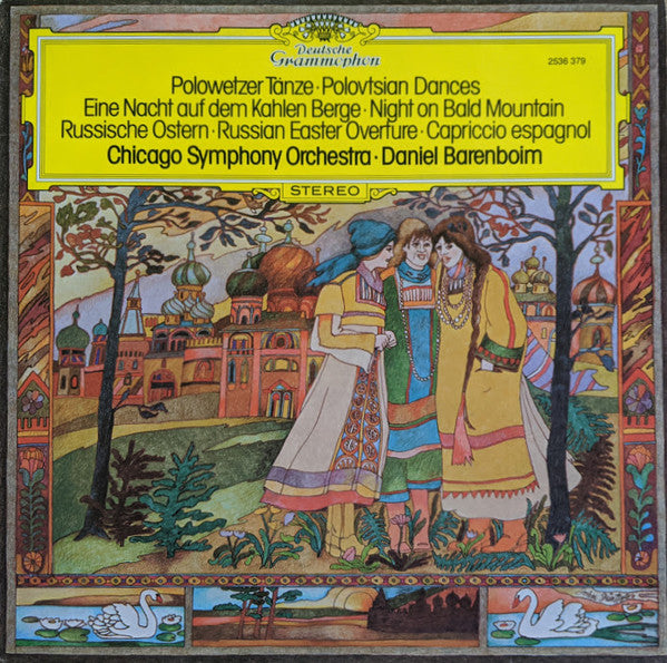 Chicago Symphony Orchestra, Daniel Barenboim – Polowetzer Tänze = Polovtsian Dances ▪ Eine Nacht Auf Dem Kahlen Berge = Night On Bald Mountain ▪ Russische Ostern = Russian Easter Overture ▪ Capriccio Espagnol LP vinyl record, image 1 of 4