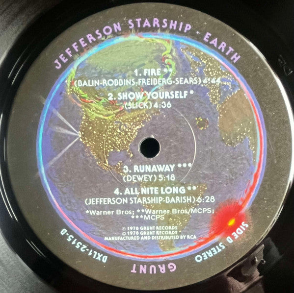 Jefferson Starship – Earth LP vinyl record, image 6 of 6