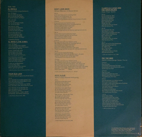David Lindley – El Rayo-X LP vinyl record, image 4 of 6