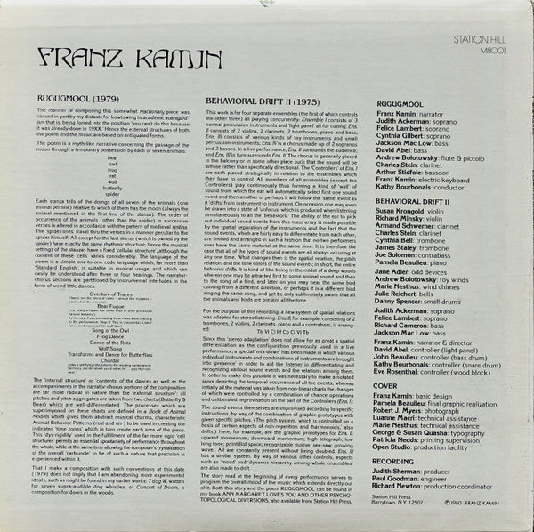 Franz Kamin – Behavioral Drift II / Rugugmool LP vinyl record, image 2 of 7