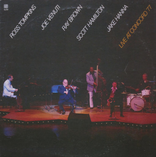 Ross Tompkins, Joe Venuti, Ray Brown, Scott Hamilton, Jake Hanna – Live At Concord '77 LP vinyl record, image 1 of 4