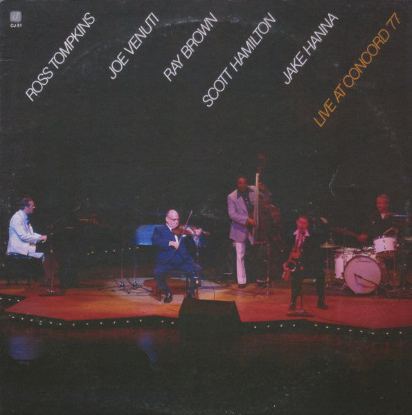 Ross Tompkins, Joe Venuti, Ray Brown, Scott Hamilton, Jake Hanna – Live At Concord '77 LP vinyl record, image 1 of 4