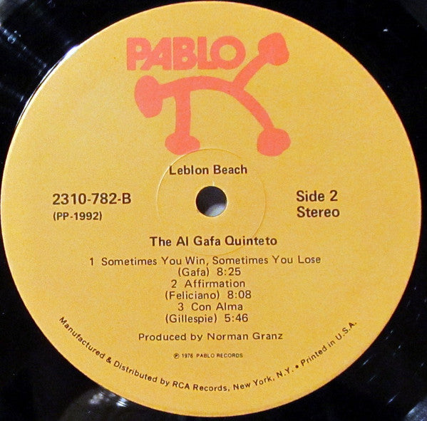 The Al Gafa Quinteto – Leblon Beach LP vinyl record, image 4 of 4