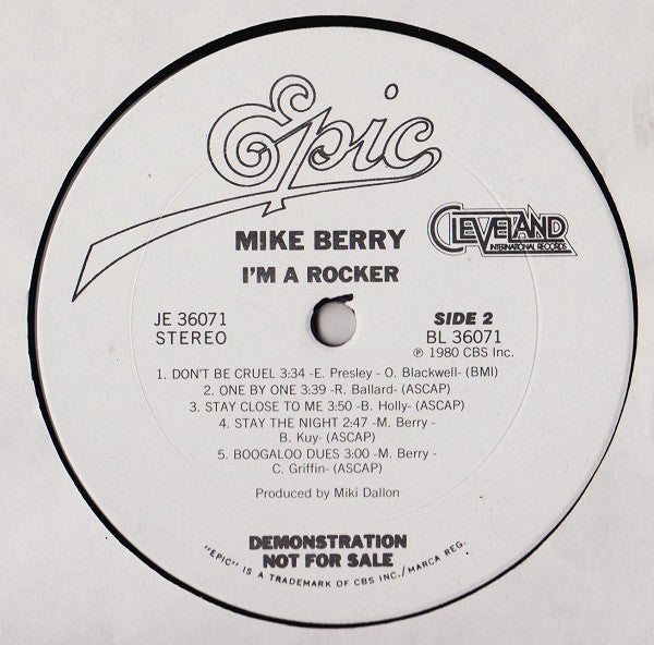 Mike Berry – I'm A Rocker LP vinyl record, image 4 of 4