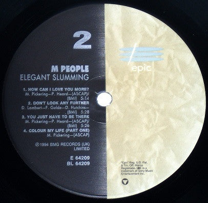 M People – Elegant Slumming LP vinyl record, image 4 of 5